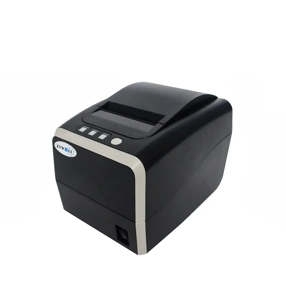 Zywell TK3311 – Drukarka etykiet termicznych linerless 80 mm (USB + LAN + RS232C, opcjonalnie Wi-Fi/Bluetooth, czarna)